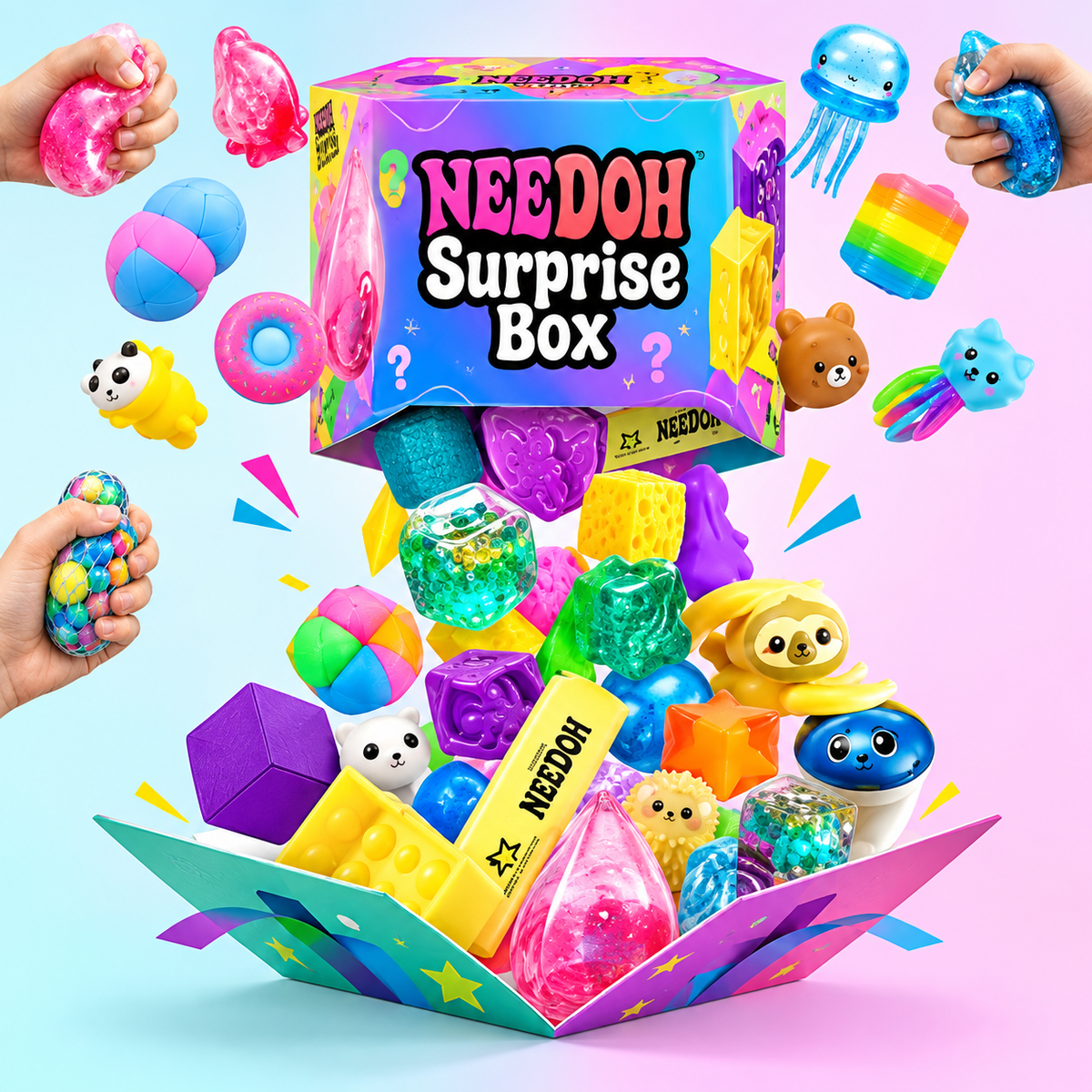 Pyramid Squeeze Stress Toy